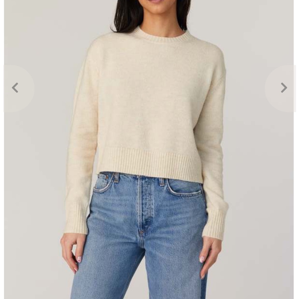 NWT French Connection Women's Cream Crew Neck Sweater